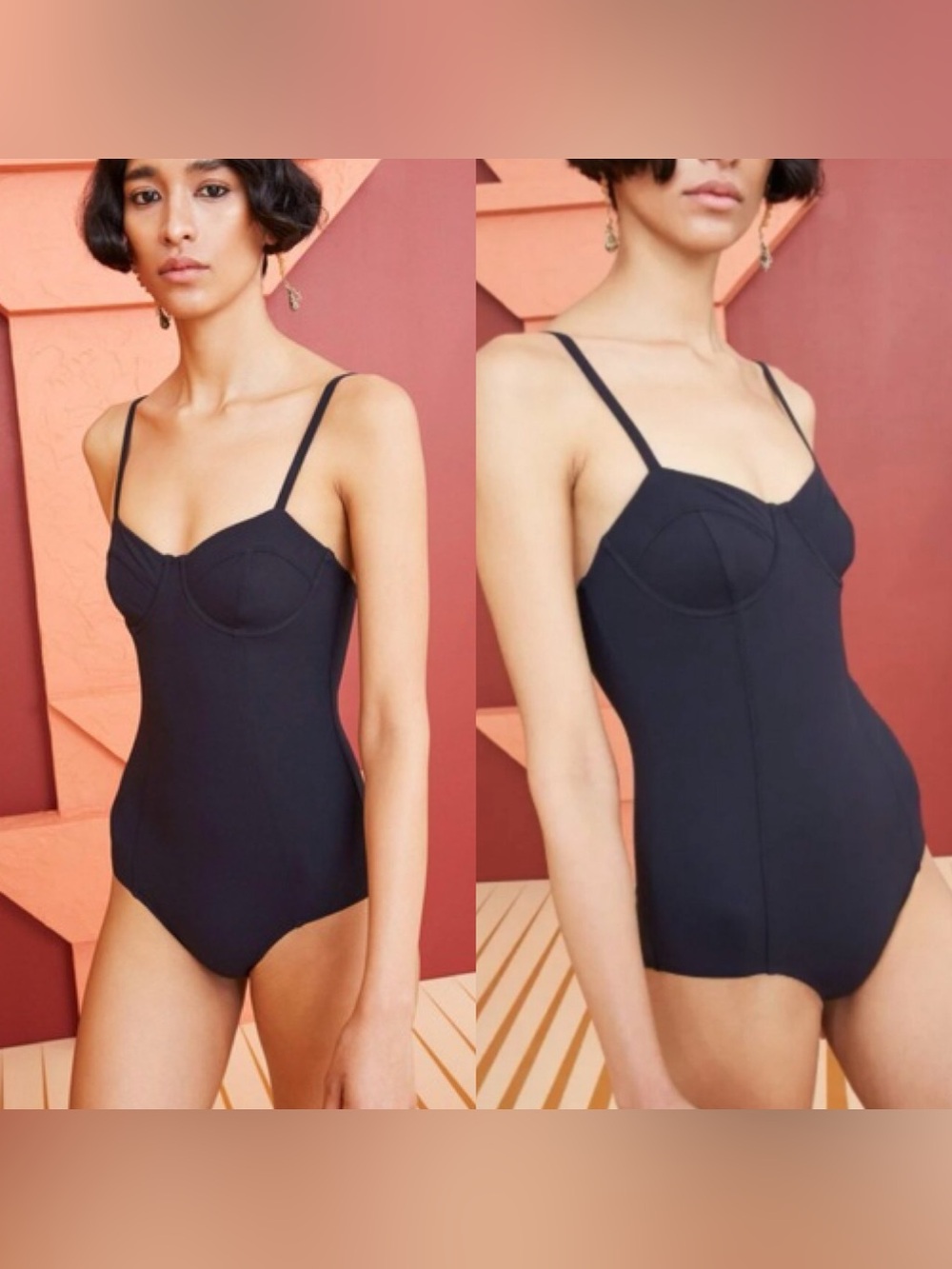 Ulla Johnson | Sicily Maillot One Piece Underwire Balconette Swimsuit Medium